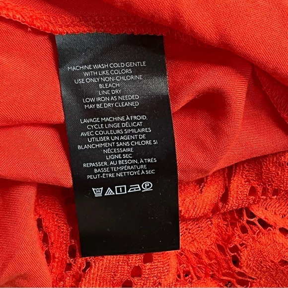 Maeve Red Lace Tiered Mini Dress with Convertible Straps Size X-Large - Picture 15 of 15